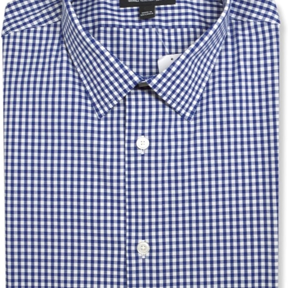 Banana Republic Navy and White Gingham Shirt